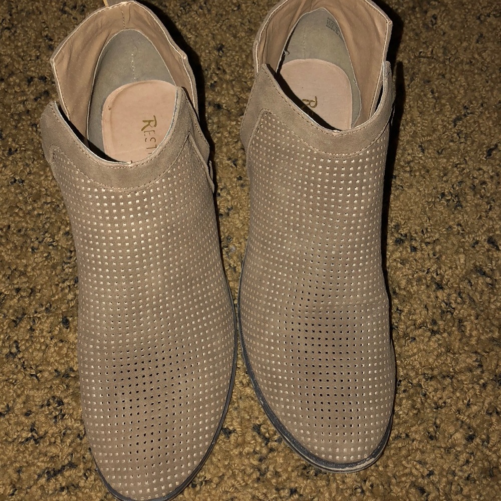 Light tan booties